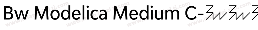 Bw Modelica Medium C字体转换
